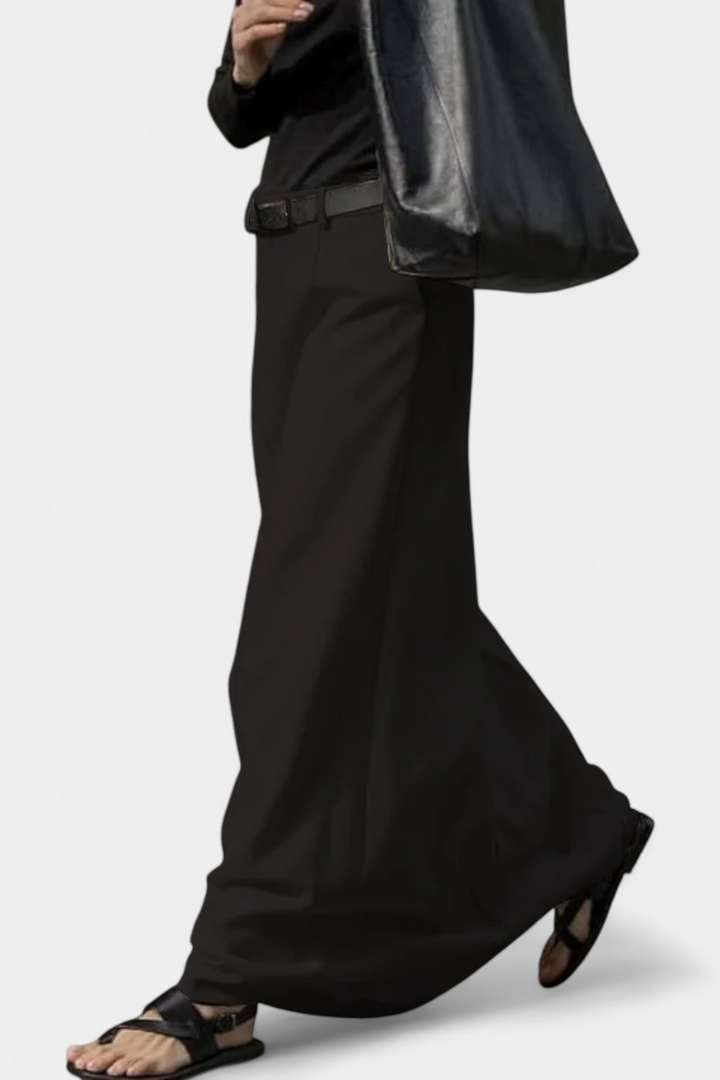 Ada H-Line Solid Color Minimalist Skirt