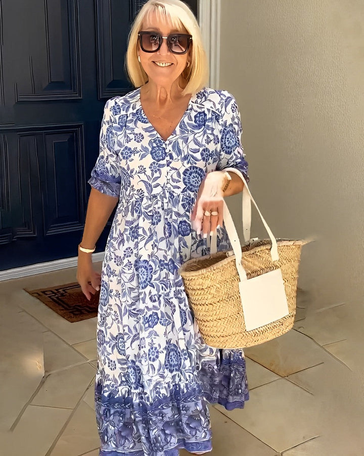 Keisha™ | Graceful V-Neck Floral