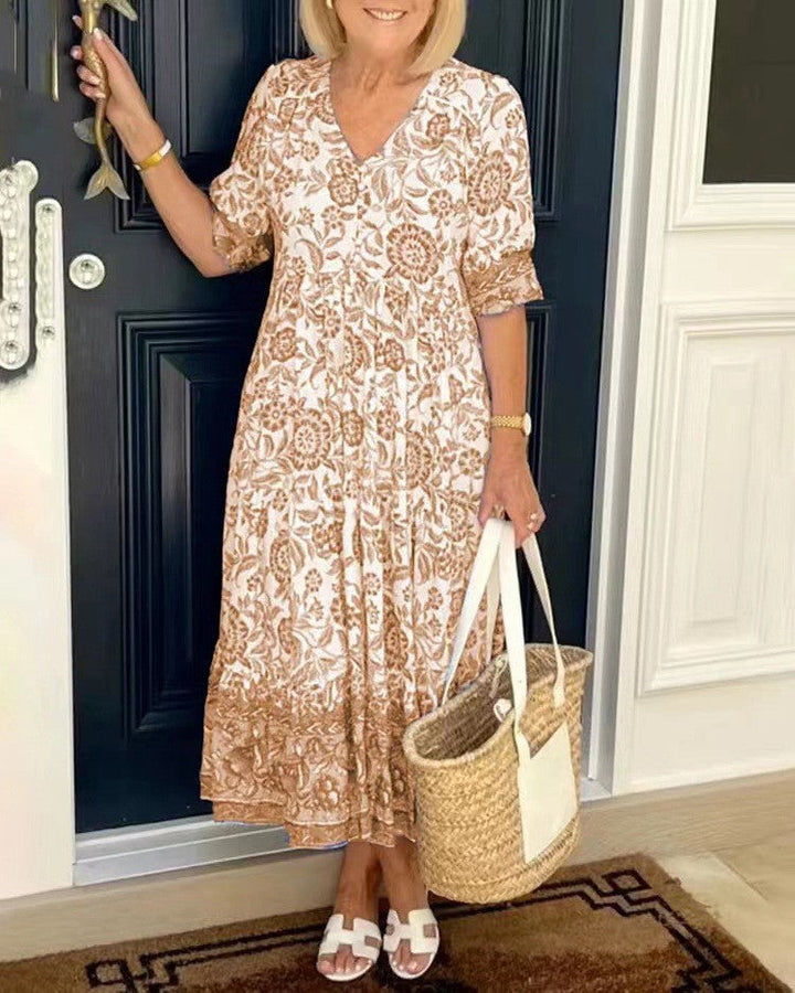 Keisha™ | Graceful V-Neck Floral
