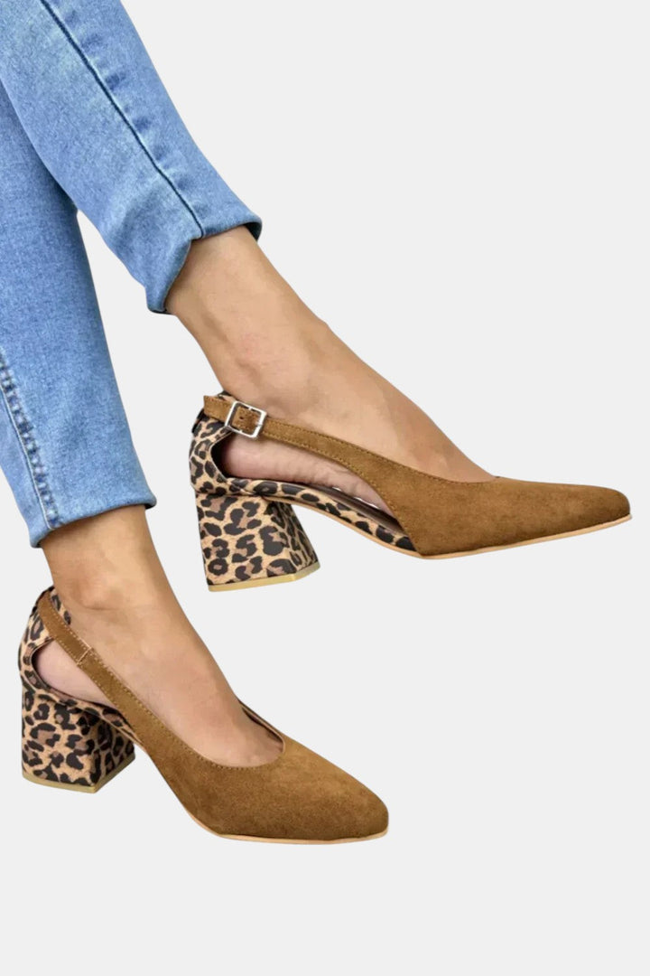 Camila | Leopard Print Heel Slingbacks