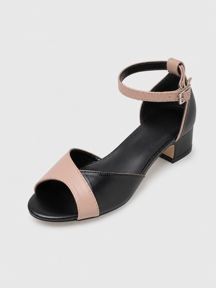 Noirella™ | Mid-heel pumps with ankle strap