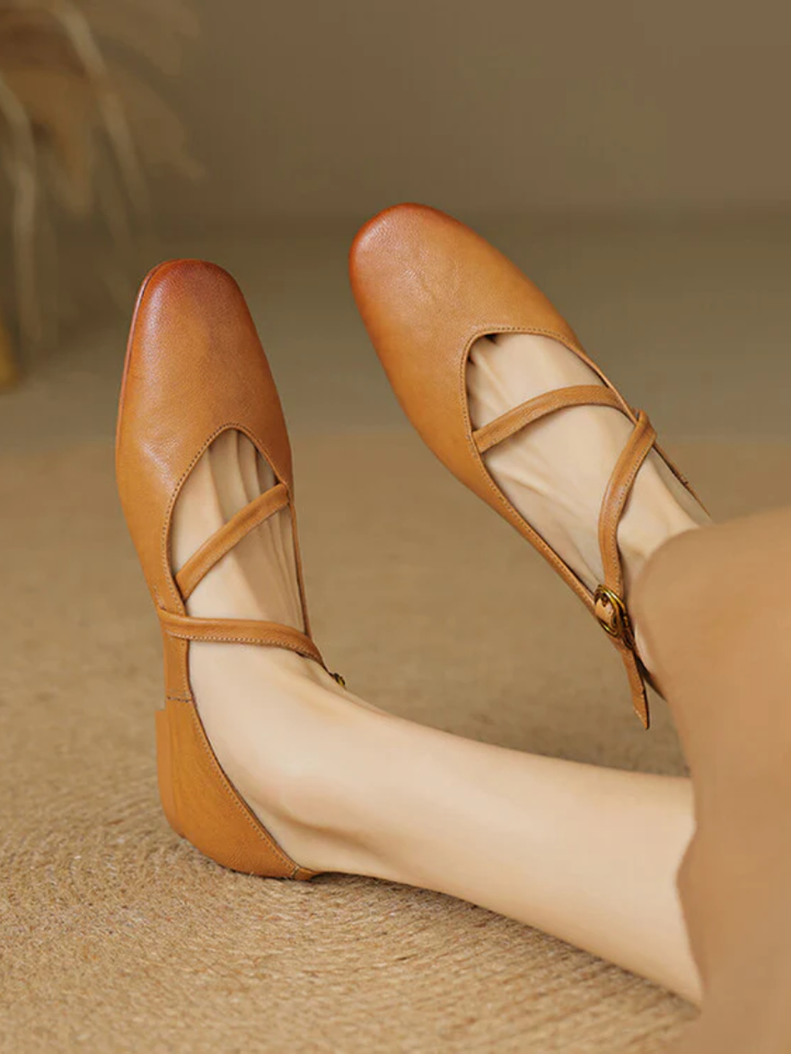 Elora Leather Flats