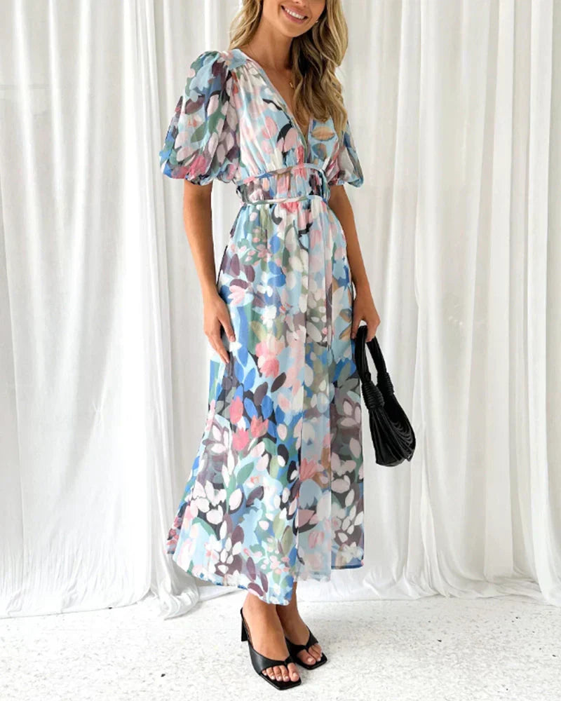 Kristin™ | Bohemian Pink Maxi Dress