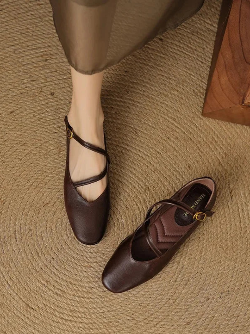 Elora Leather Flats