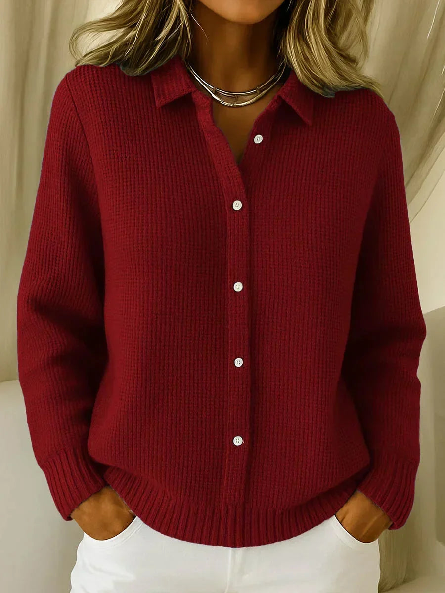Katrina - Textured Knit Button Cardigan