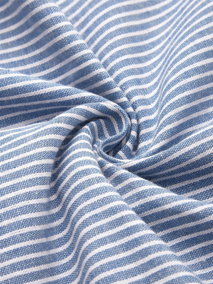 Briar | Women's Cotton Striped Button Detail Midi Dress