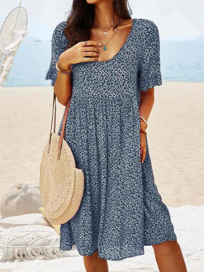 Daisy | Women's Cotton Ditsy Floral Flutter Sleeve Mini Dress