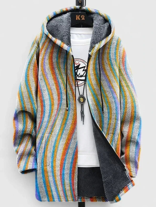 Linda | Art-Inspired Hooded Cardigan