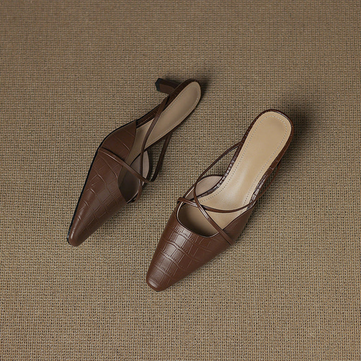 Mire Genuine Leather Mules