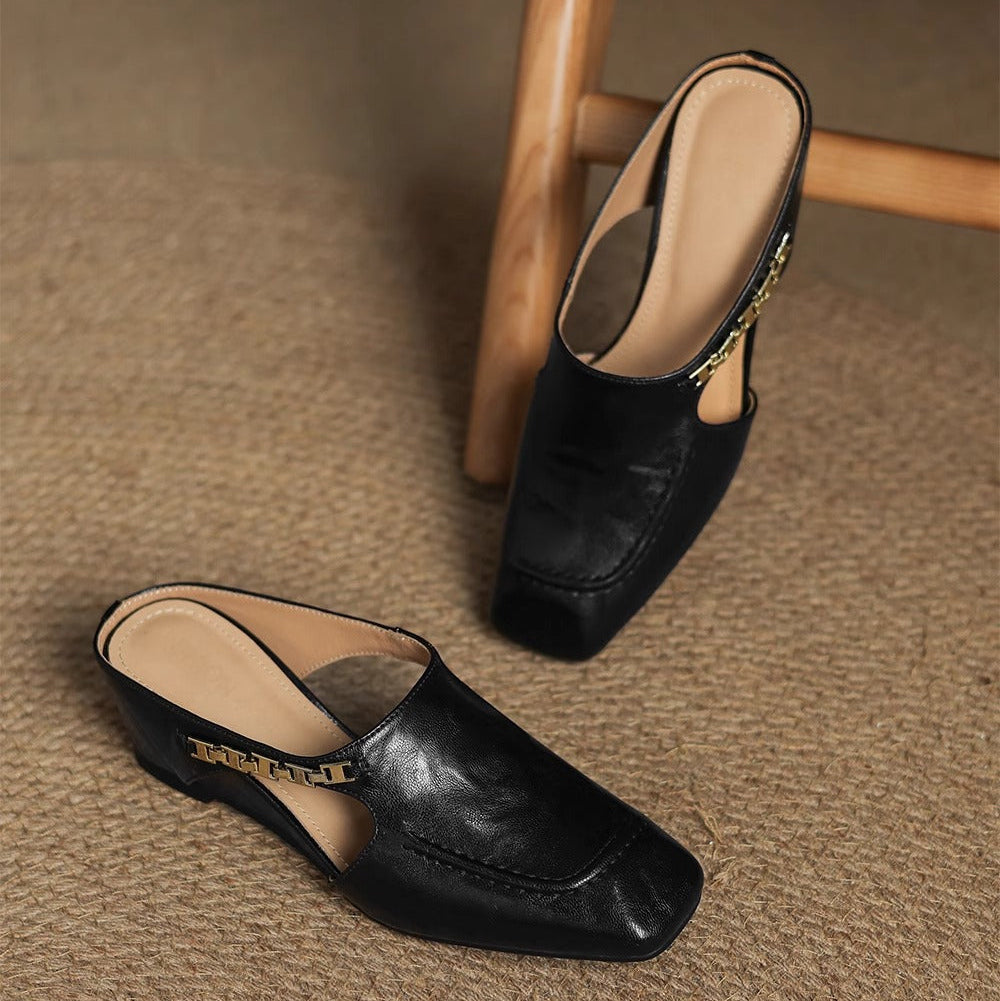 Avella Leather Mules