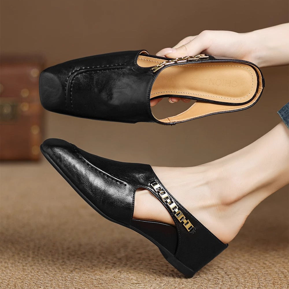 Avella Leather Mules