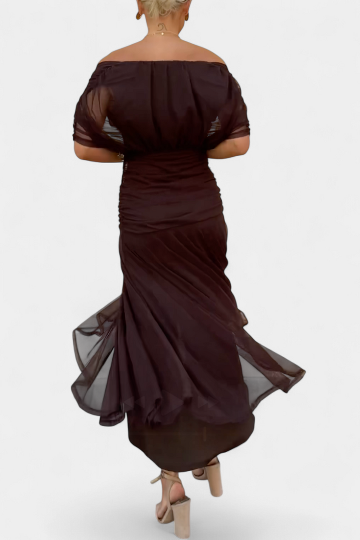 Elowen™ - Long floral dress with V-neck