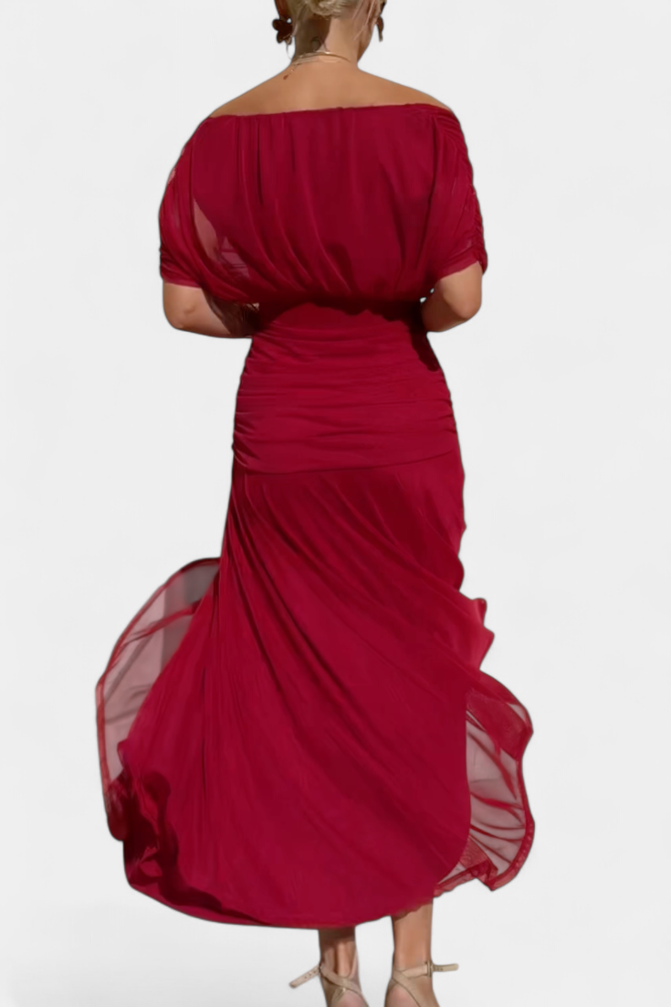 Elowen™ - Long floral dress with V-neck