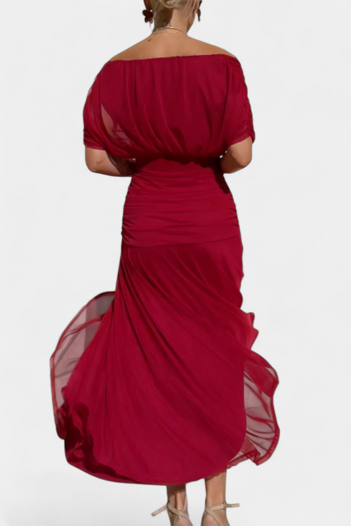 Elowen™ - Long floral dress with V-neck