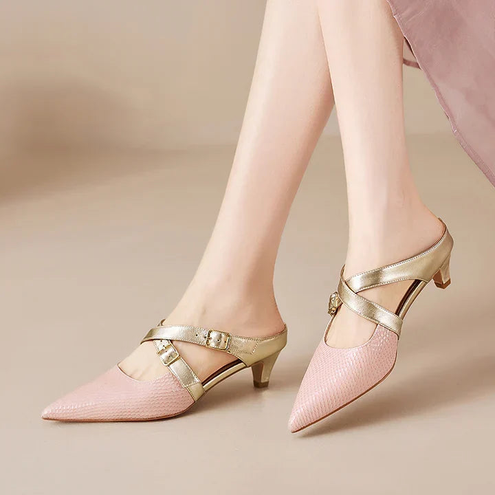 Zelle Genuine Leather Mules