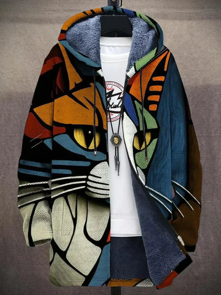 Delaney | Art-Inspired Hooded Cardigan