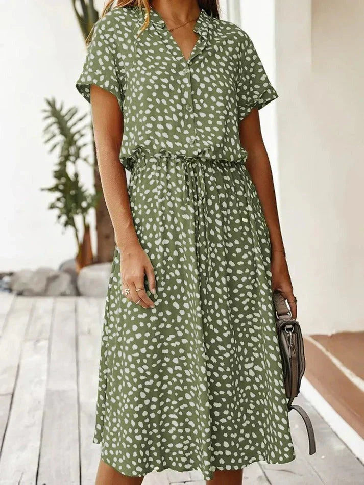 Romy™ V-Neck Ruffle Detail Dress