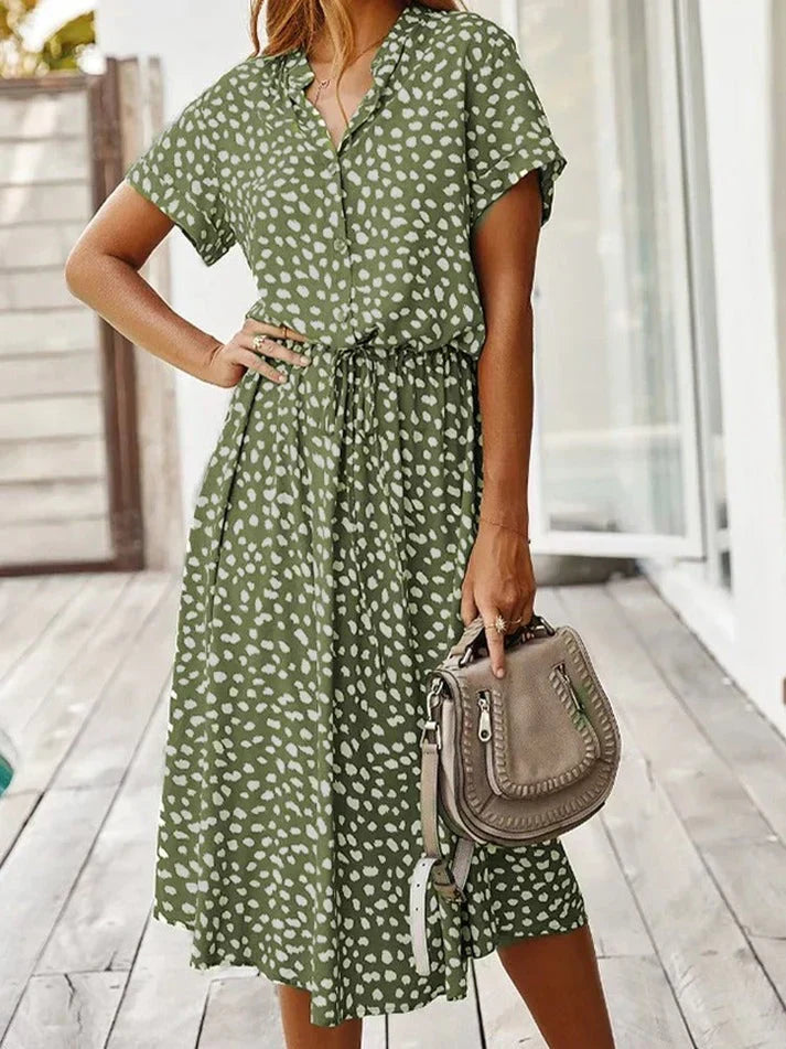 Romy™ V-Neck Ruffle Detail Dress