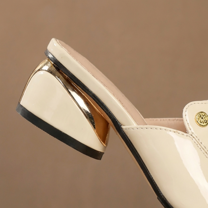 Mauve Patent Slide Heels