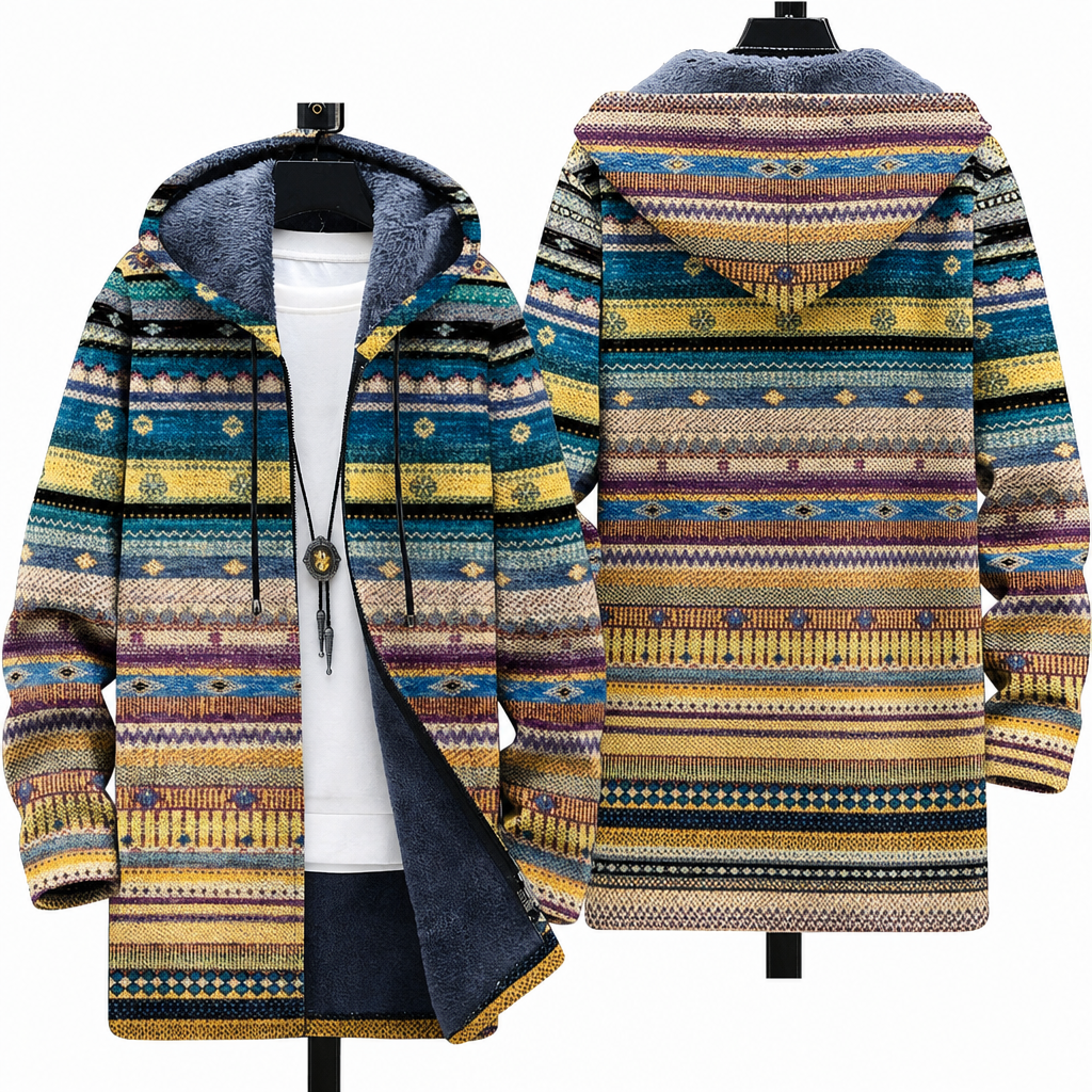 Chloe | Art-Inspired Hooded Cardigan