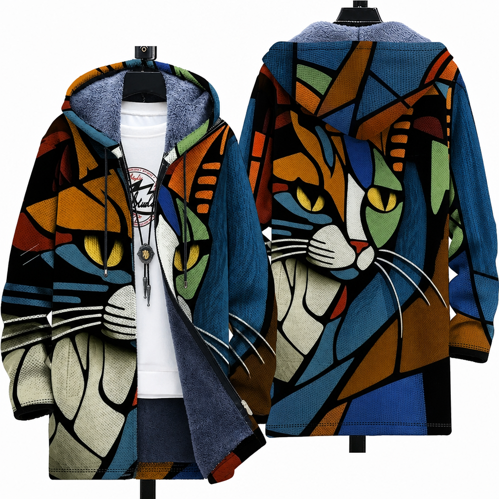 Delaney | Art-Inspired Hooded Cardigan