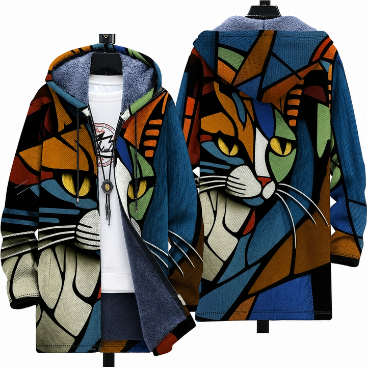 Delaney | Art-Inspired Hooded Cardigan