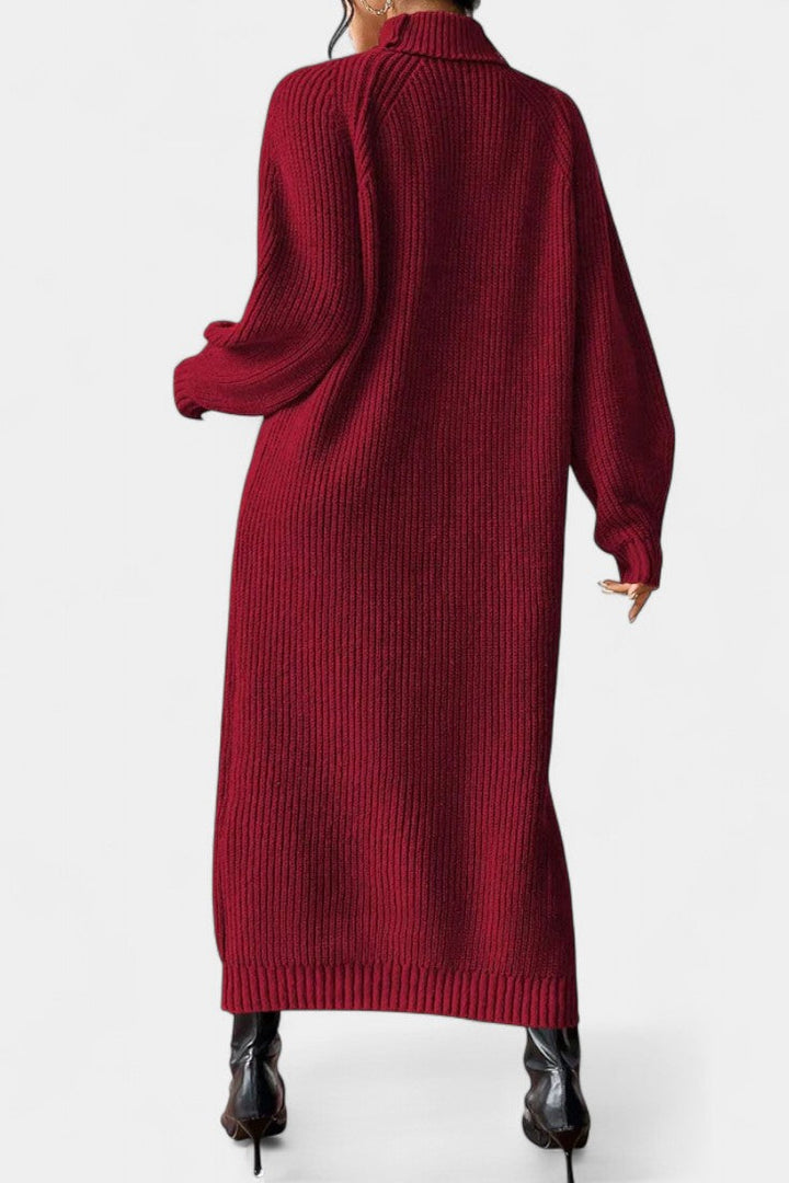 Liliriane Turtleneck Knitted Midi Dress