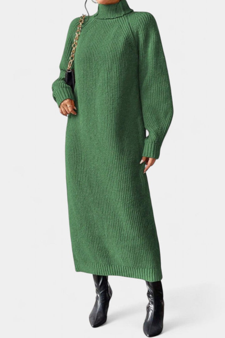 Liliriane Turtleneck Knitted Midi Dress