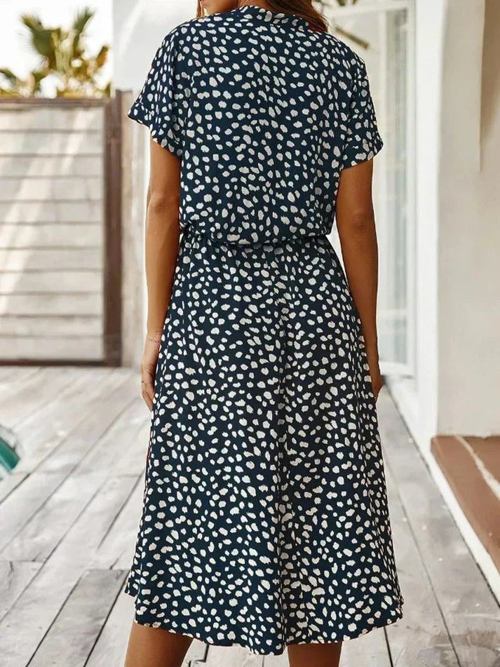Romy™ V-Neck Ruffle Detail Dress