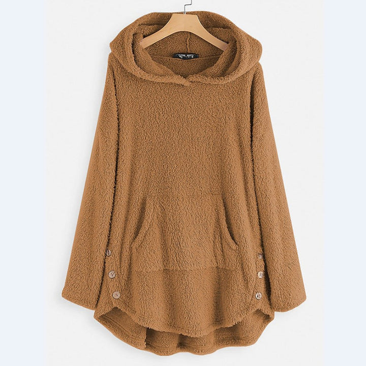 Luna | Women's Fleece Zip-Up Hooded Cat Pocket Sweater