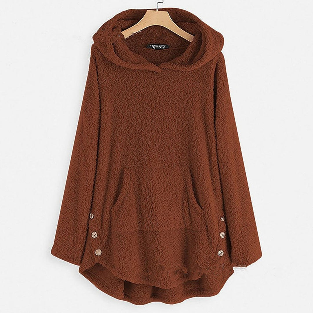 Luna | Women's Fleece Zip-Up Hooded Cat Pocket Sweater