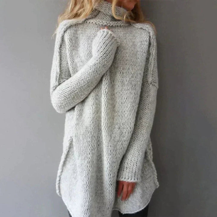 Olivia | Women's Oversized Chunky Knit Turtleneck Sweater
