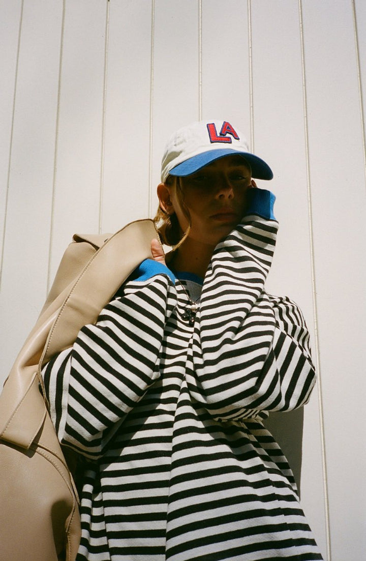 Mia | Women's Oversized Striped Long-Sleeve Pullover Sweater