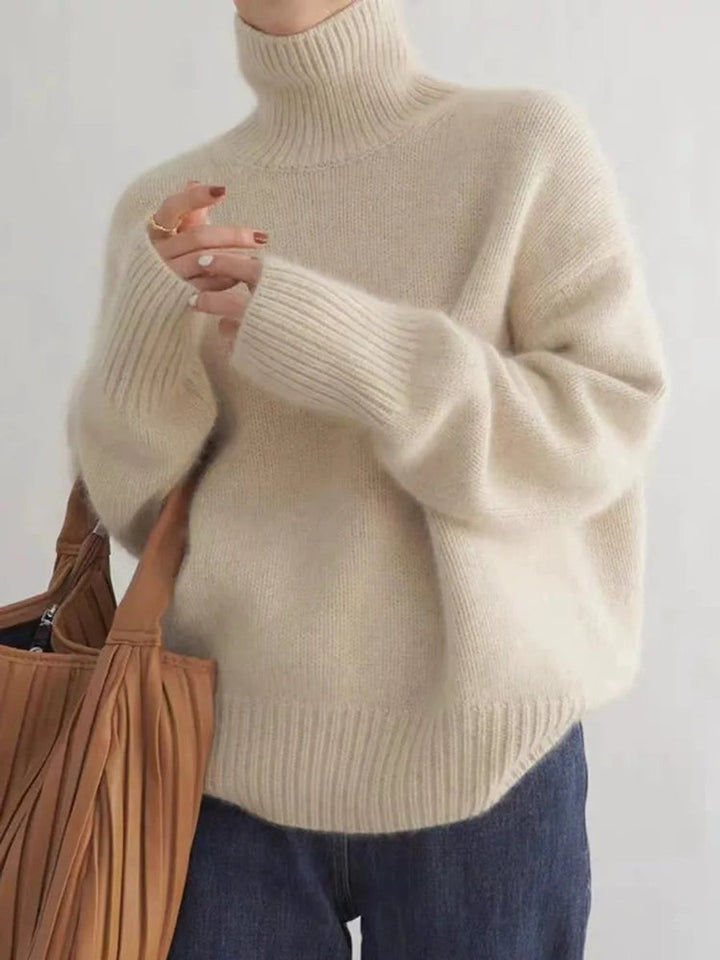 Harper | Women's Oversized Turtleneck Cashmere Knit Sweater