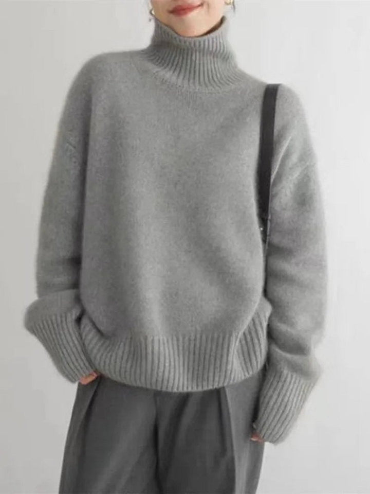 Harper | Women's Oversized Turtleneck Cashmere Knit Sweater
