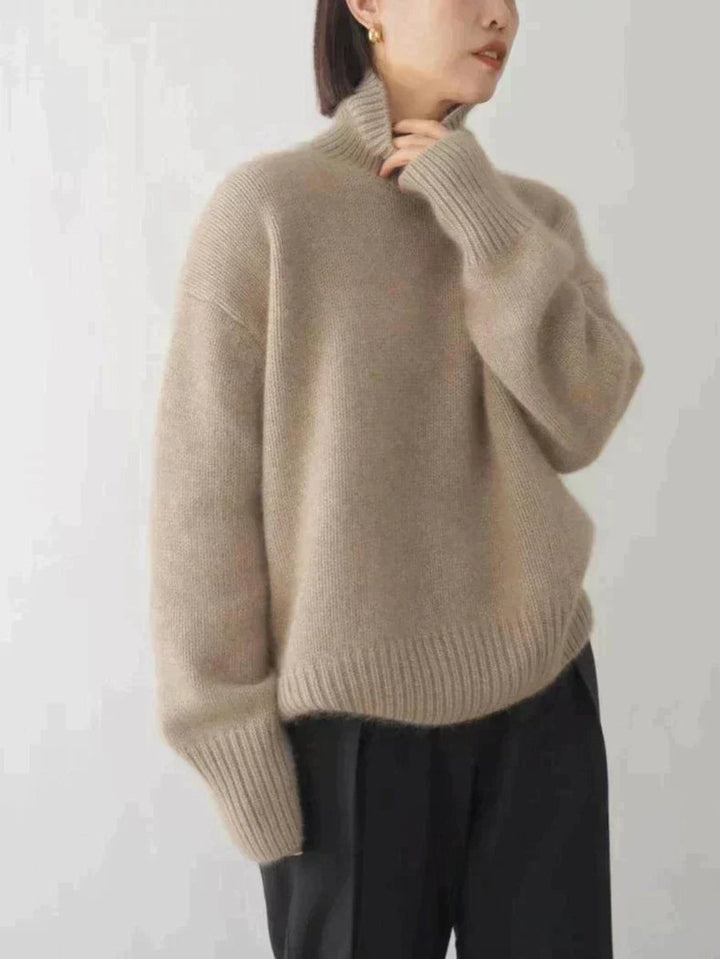 Harper | Women's Oversized Turtleneck Cashmere Knit Sweater