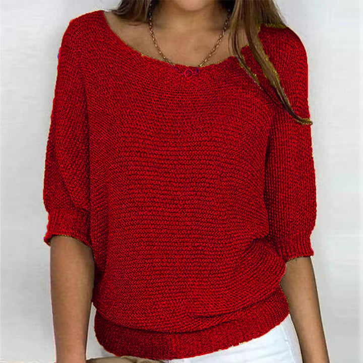 Eleanor | Women's Relaxed-Fit Batwing-Sleeve Knit Pullover Sweater