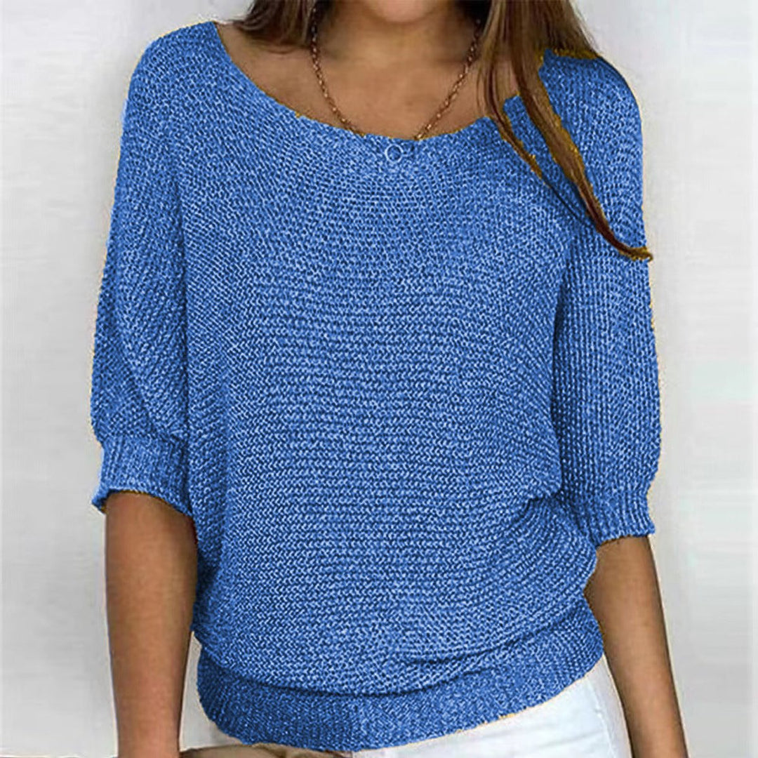 Eleanor | Women's Relaxed-Fit Batwing-Sleeve Knit Pullover Sweater
